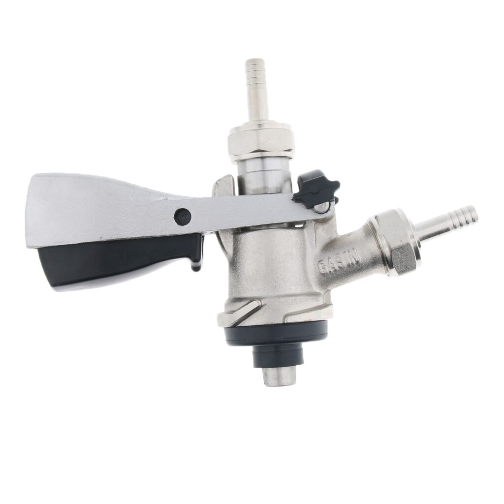 S Style Beer Keg Coupler Bass S Type Beer Tap Coupling Adapter, Brass coupler body, nickel plated