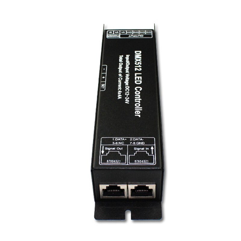 4CH DC12-24V RGB RGBW DMX 512 Controller RGB RGBW LED DMX512 Decoder 4 Channel x 4A for LED Strip Light