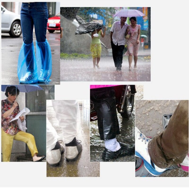 5 paia copriscarpe antipioggia impermeabili per pioggia scarpe da ciclismo usa e getta copriscarpe copriscarpe da pioggia per moto