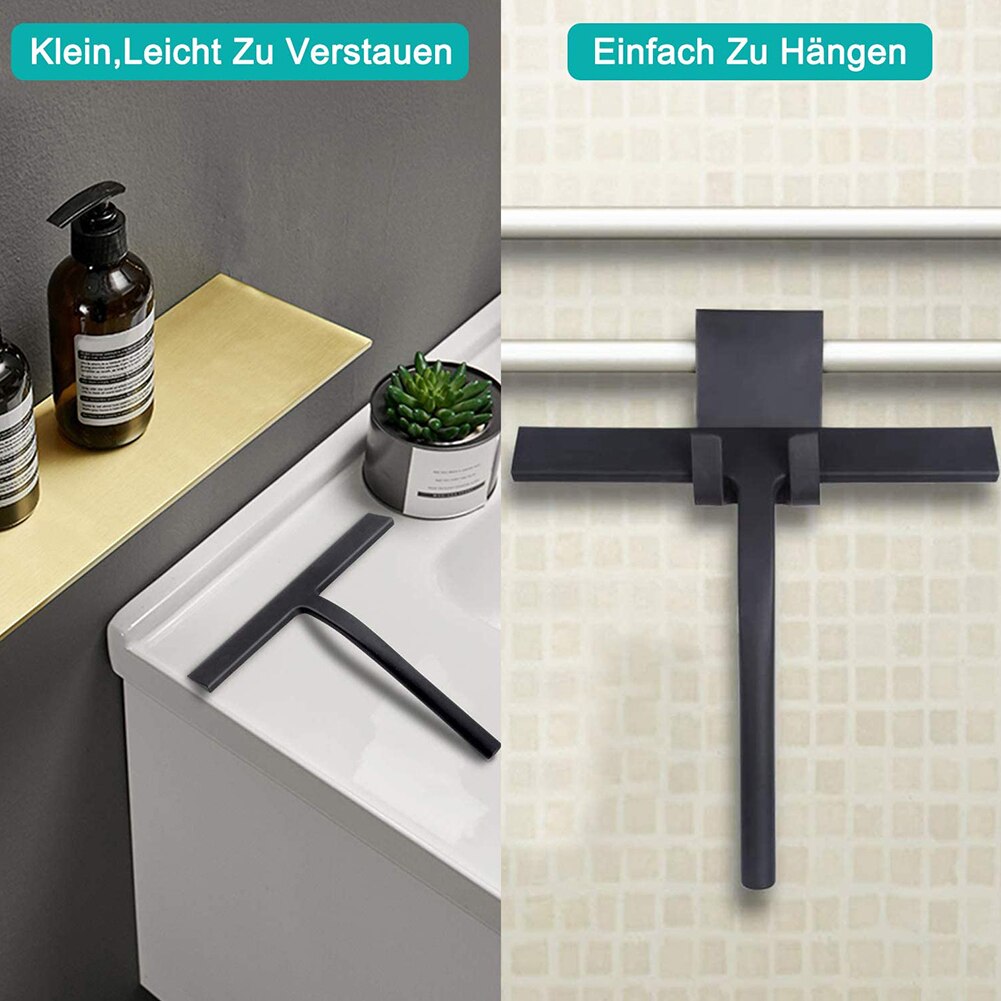 Ducha secador de la ventana de cristal del limpiador raspador de limpiador de silicona hoja y soporte de baño espejo de coche de raspador de limpieza herramienta