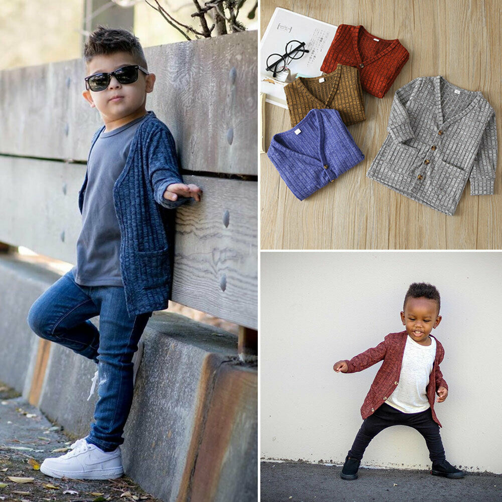 Pudcoco Gebreide Vest Herfst Winter Katoenen Trui Top Baby Kinderkleding Jongens Meisjes Jumper Kinderen Lente Slijtage