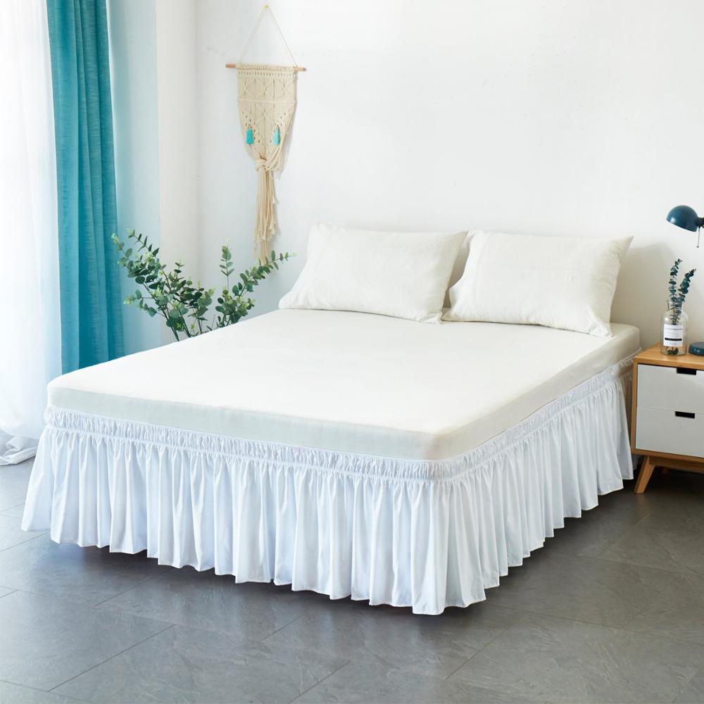Hotel Bett Rock Wrap Um Elastische Bett Shirts Ohne Bett Oberfläche Twin /Full/Königin/König Größe 38cm Höhe für Wohnkultur Weiß