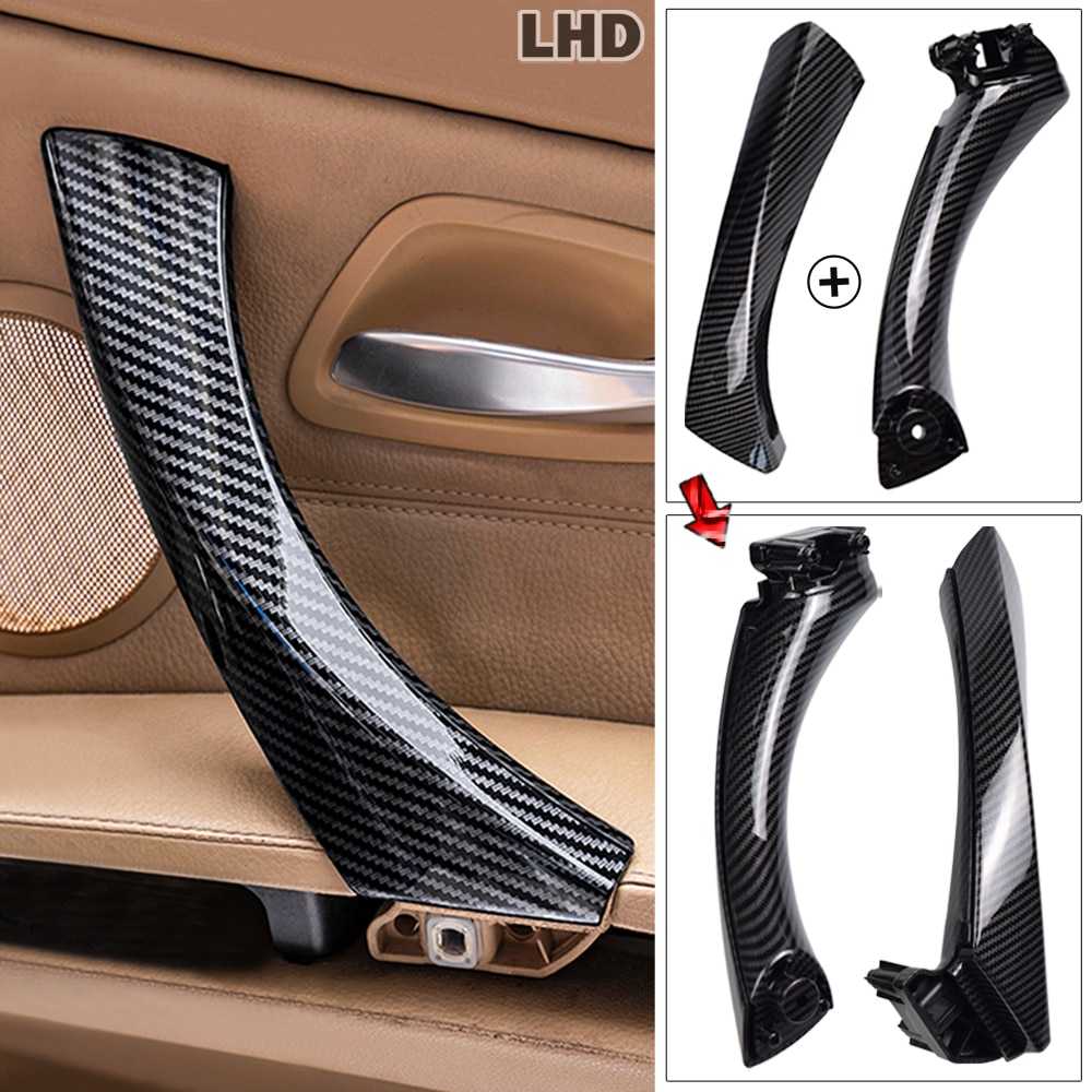Indre dørhåndtakspanel for bmw  e90 e91 for bmw 3- -serien sedan pull trim deksel svart/beige 51417230849 51416971289 51416971291