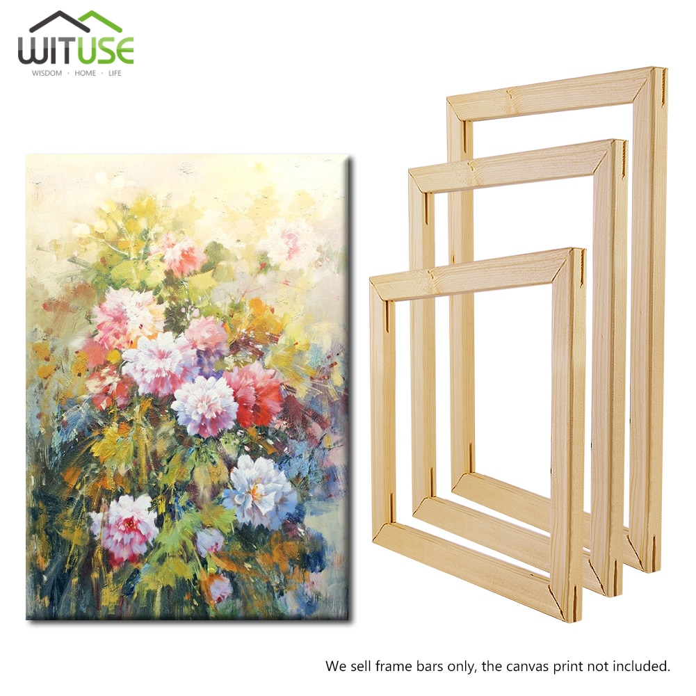 1piece Wooden Canvas Stretcher Frame Diy Gallery Wall Art For Oil Painting (a Canvas Frame System Needs 4pcs)