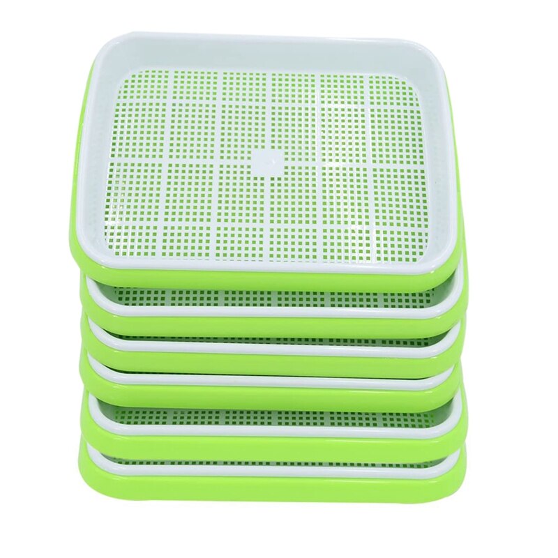 6Pcs Seed Sprouter Trays Seed Germination Tray Hydroponics Gg Kits: Default Title