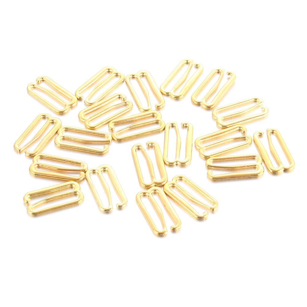 1/2/2.5cm 20 /pak goudkleurige metalen legering nylon gecoate bh-ringen en schuifbandverstellers gespen ondergoedverstelaccessoires: Stijl 3-2cm