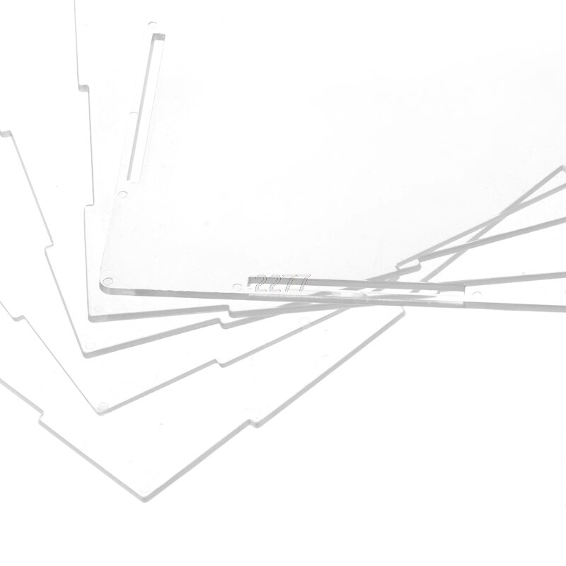 Clear Acrylic Display Box Dustproof Protection Model Show Case With LED Lights MAY14