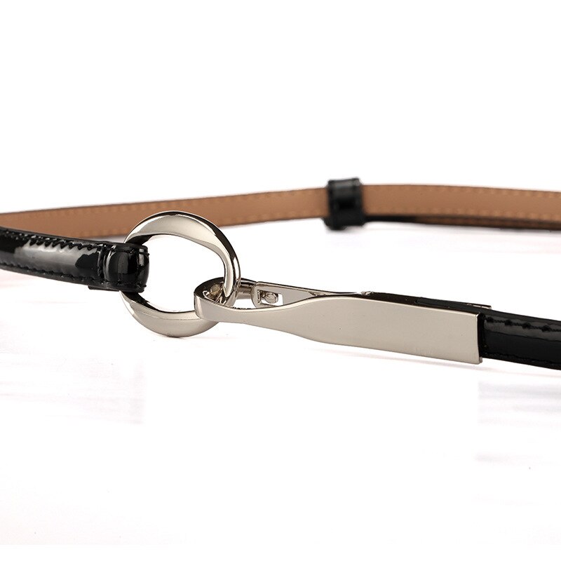 Dames meisjes tailleband tailleband kleurrijk imitatieleer smal dun skinny jurk riem zwart/geel/roze/rood