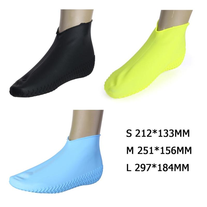 VKTECH 2Pcs Waterproof Shoe Cover Silicone Non-Slip Shoes Cover Protector Unisex Rain Boots Overshoes Outdoor Indoor Dust Covers
