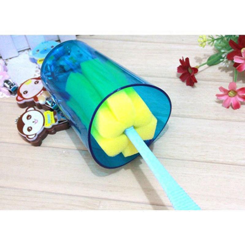 Cepillos para botellas, herramienta de limpieza de cocina, cepillo de esponja para botella de Wineglass, café, té, taza de vidrio, Color aleatorio, nuevos, 1 Uds.
