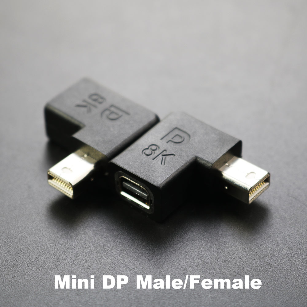 Displayport 1,4 V zu Mini-dp-Adapter rechtwinklig dp 8k/60hz 4k 2k/165hz durch 90 Grad Winkel Displayport 1,4 Konverter: Himmel Blau