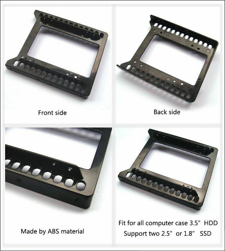 Dual 2.5" SSD SATA HDD To 3.5" Mount Adapter Hard Drive Bracket For PC 2.5 inch SSD HDD to 3.5 inch desktop dock storage bays