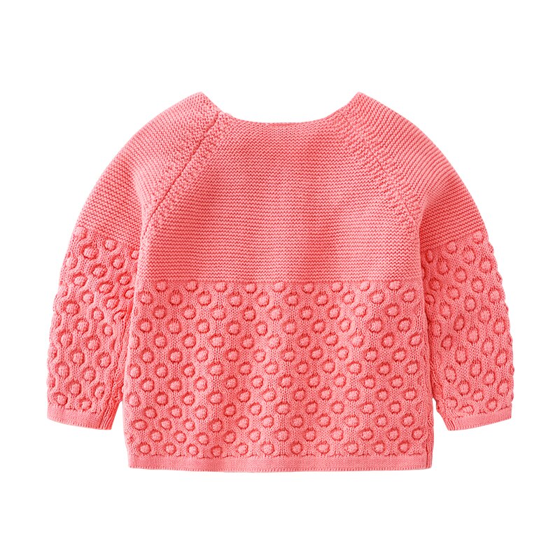 Lente Herfst Baby Meisje Kleding, Leuke Trui Jas, met Mooie Boog Gebreide Lange Mouwen Vest, Twee Kleuren Paars En Roze