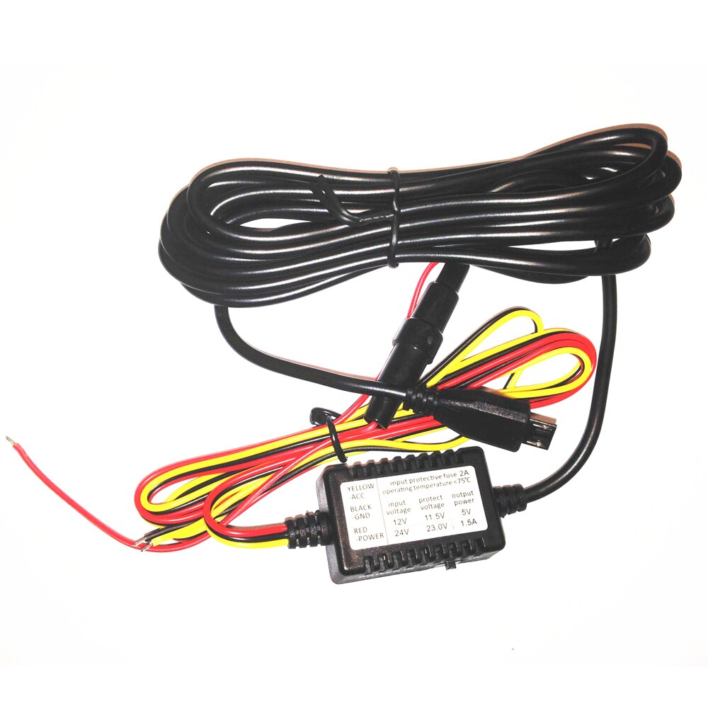 Conkim Micro Usb Parking Guard Harde Draad Kit Voor Dash Cam Mini 0903 0906 0906 S 12V.24V 2A 3.8M laagspanning Beschermen Voeding