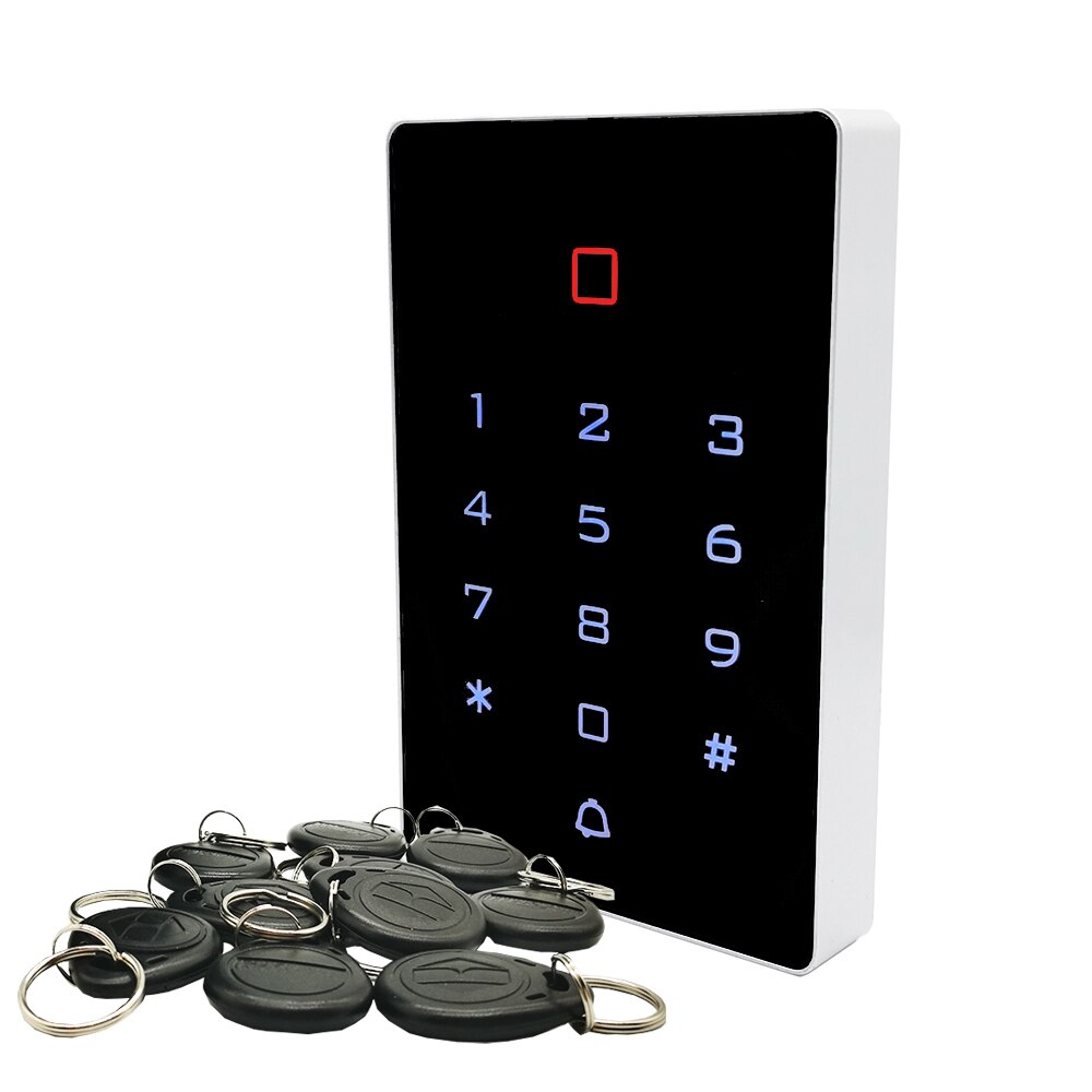 Cerradura de puerta Rfid EM impermeable, sistema de Control de acceso al aire libre, 125Khz: T12-Black Keyfobs