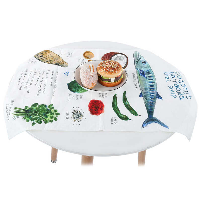 Tablecloth Cotton+Linen Table Cover Dining Room Hotel Wedding For Living Room Kitchen Food Photography