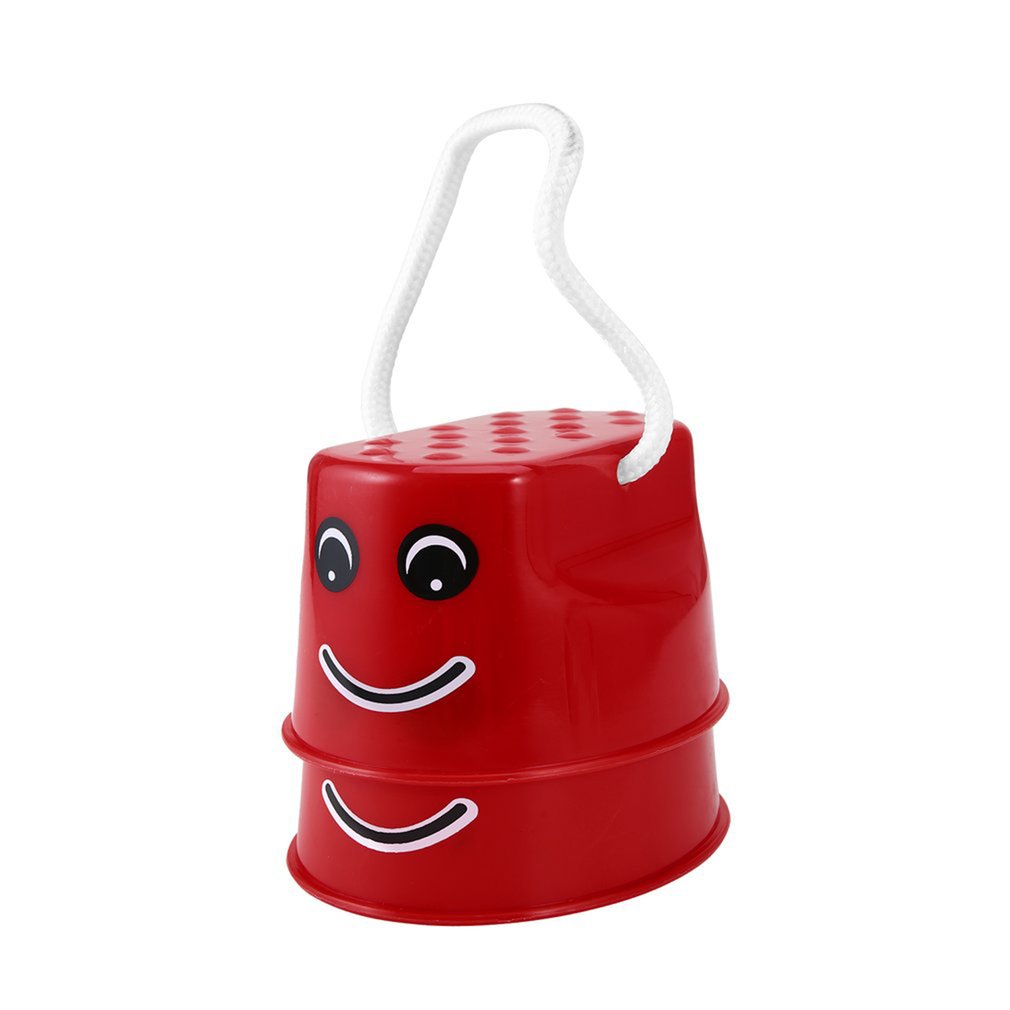 OCDAY 7 Farben 1pc Spaziergang Stelzen Jump Spielzeug Kunststoff Lächeln Gesicht Muster Kinder Outdoor Fun Sport Balance Training Spielzeug beste