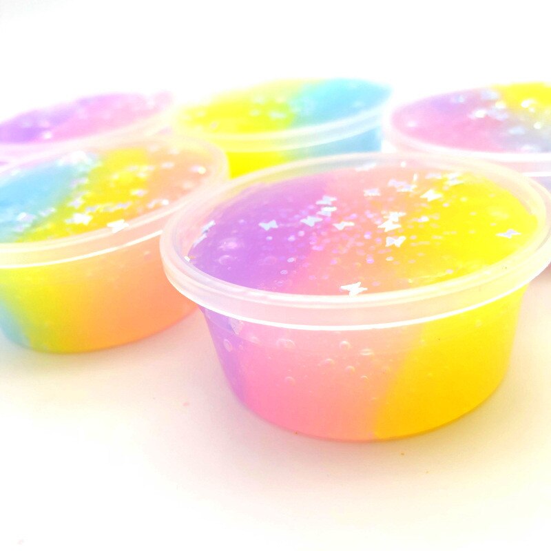 60Ml Kleurrijke Pluizige Slime Polymeer Klei Super Licht Zacht Katoen Slime Kit Antistress Speelgoed Voor Kinderen Volwassen