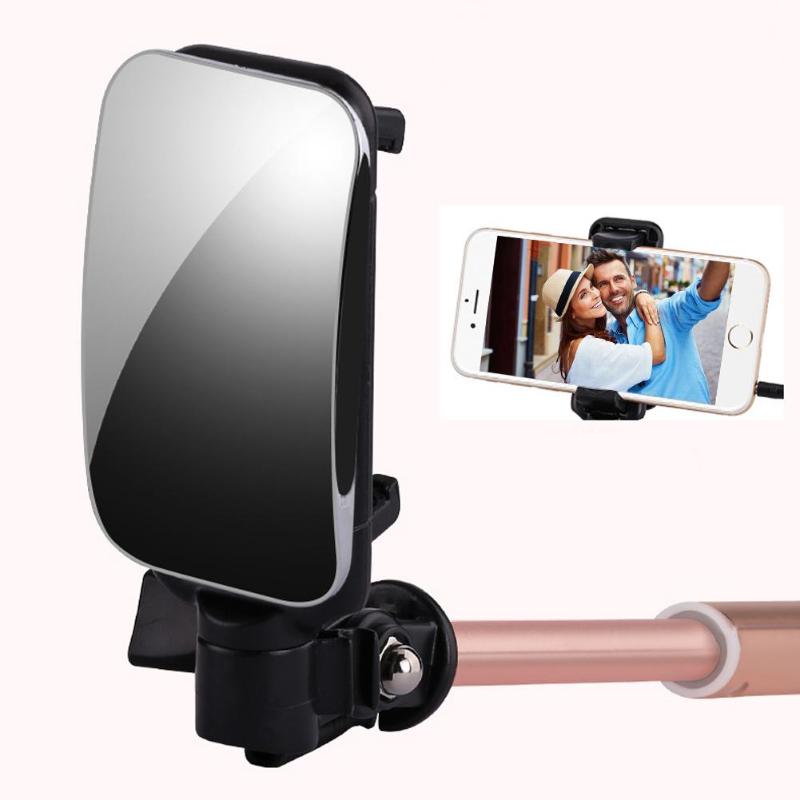 Extendable Selfie Stick Tripod Bluetooth Remote With Mirror For iPhone X 8