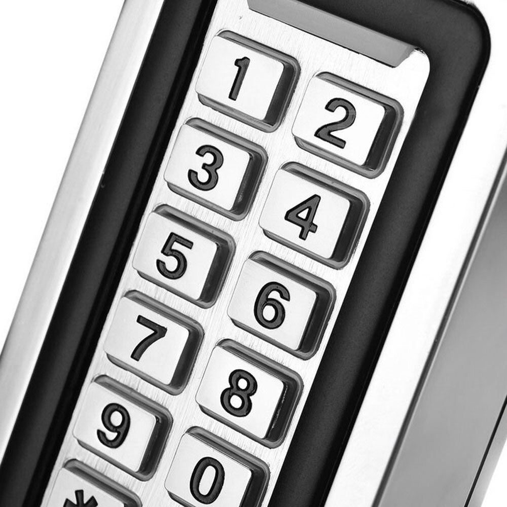 LUCKING DOOR Waterproof Metal Rfid Access Control Keypad With 8000 Users+10 Key Fobs For RFID Door Access Control System