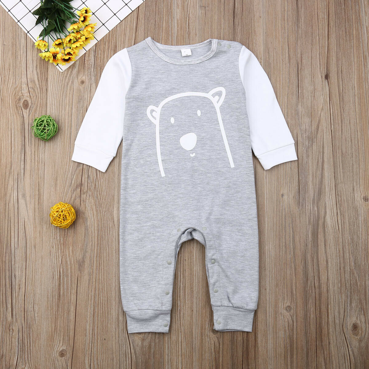Baby Lente Herfst Kleding Schattige Baby Kid Jongen Meisje Baby Romper Lange Mouwen Cartoon Print Jumpsuit Casual Outfit Set 3-24 M