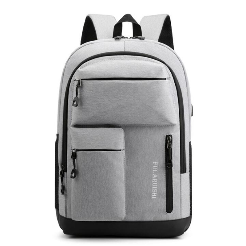 Chuwanglin male Laptop Backpack Casual Travel Bagpack Large school student school bag backbags for teenager mochilas H122302: Gray