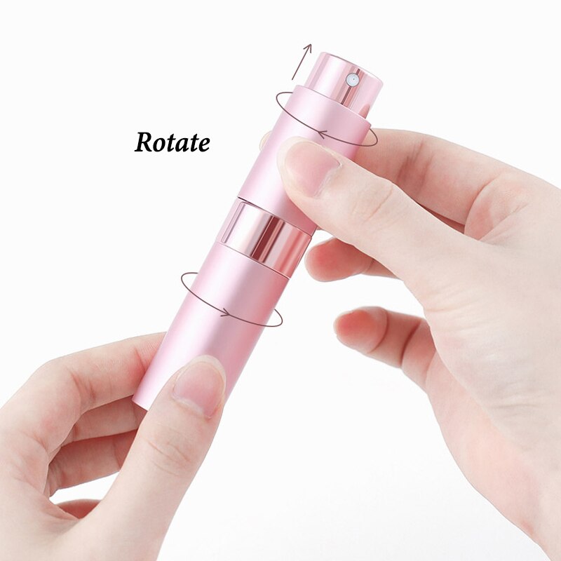 8ml draagbare parfumflesjes van metaal en aluminium, cosmetische sprayflesjes voor op reis, parfumflesjes van glas