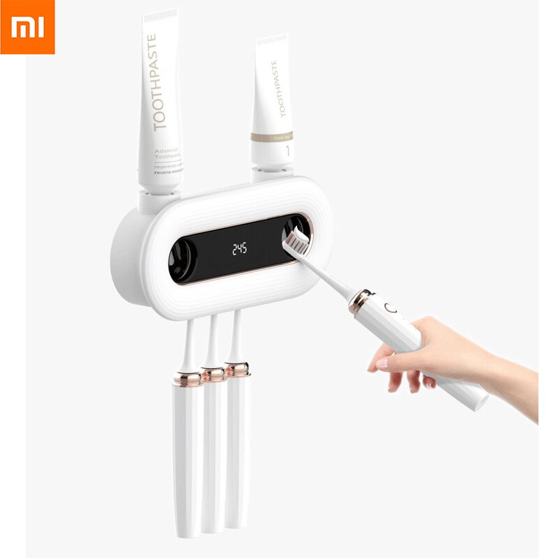 Xiaomi Mijia – porte-brosse à dents intelligente, stérilisateur domestique à ultraviolets UV, support mural, poinçon gratuit