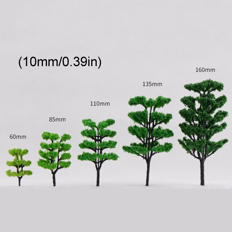 Kunstig plast træ model landskab jernbane dekoration bygning miniature landskab tilbehør