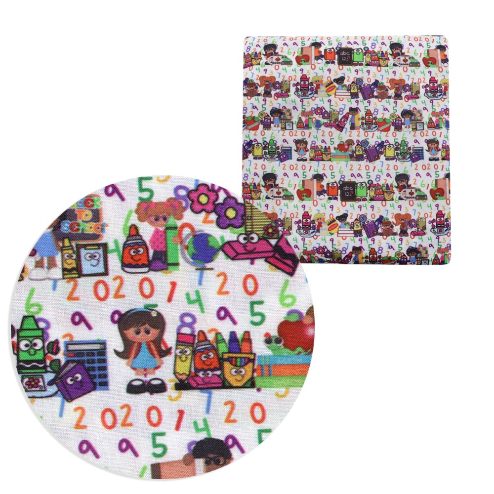 Tela de algodón y poliéster con dibujo de rayas, 50x145cm, retales para tela de marionetas, ropa, tejido acolchado, Material para muñeca, 1Yc11415: 1089002001