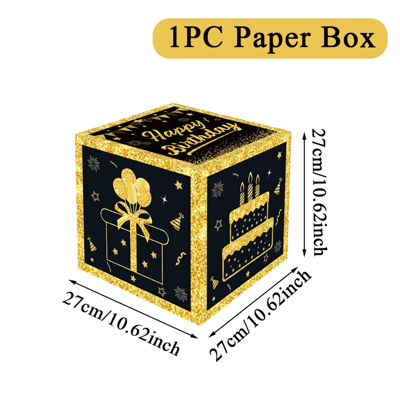 Zwart Goud Verjaardag Nummer Papier Doos Gelukkig 18 30 40 50 60 Jaar Oude Verjaardagsfeestje Decoratie Kinderen Volwassen Verjaardagsfeestje levert: Deep Sapphire
