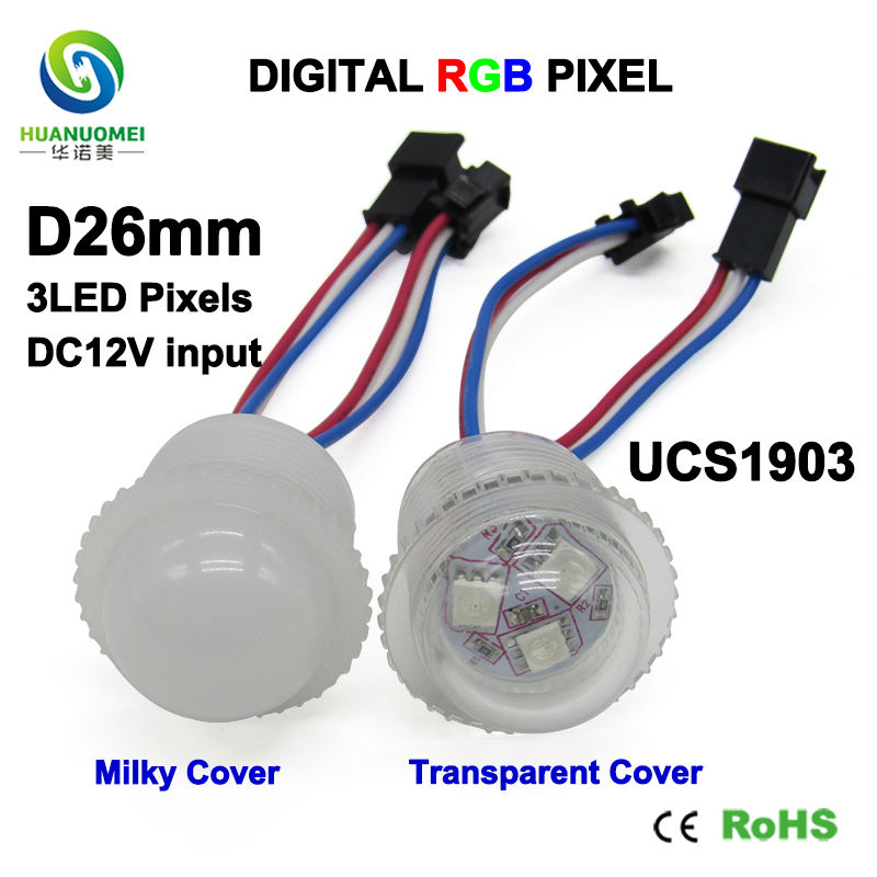 Digitale UCS1903 26Mm 3SMD Rgb Led Pixel Led Module 12V Waterdicht 5050 Smd Decoratie Letters Licht Adresseerbare Lamp lamp Teken