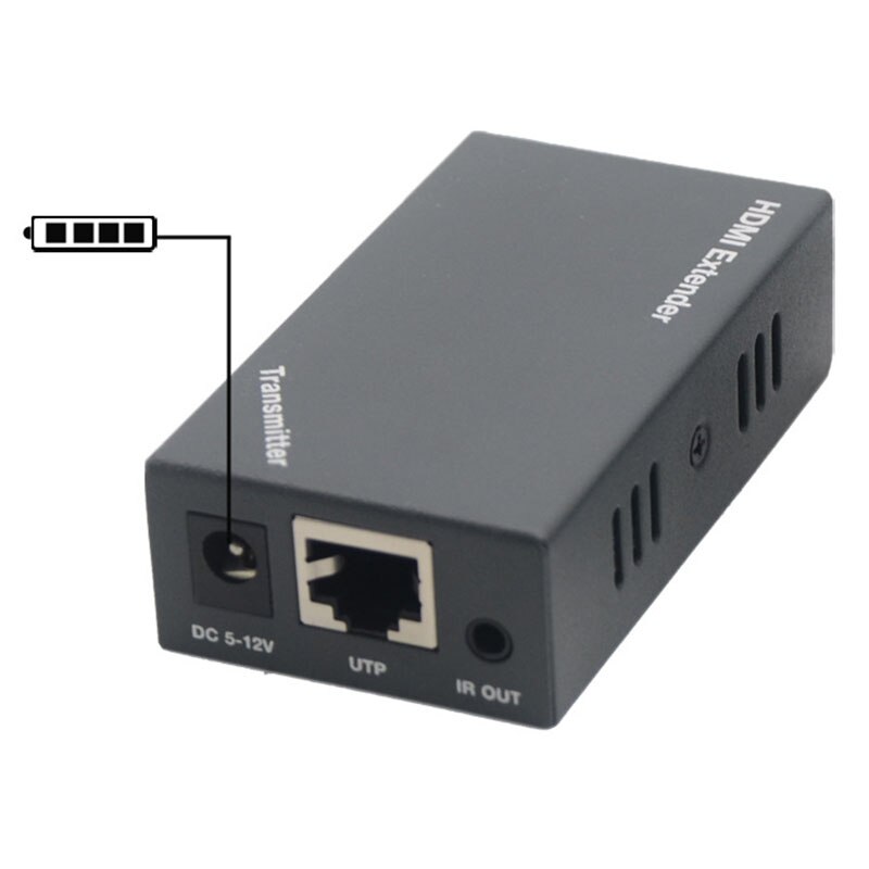 Adaptador RJ45 1080P LAN conversión extensión de hogar HDMI extensor negro amplificador de señal 60M receptor de Metal enchufe de EE. UU.