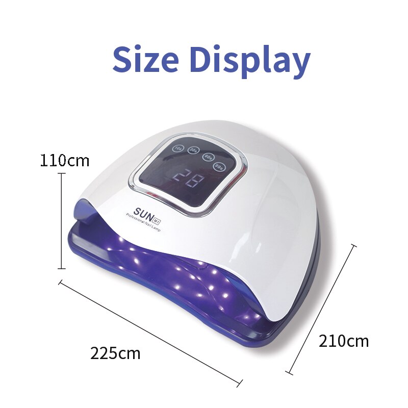 Sun  m1- lamp voor het drogen van nagellak, 45 leds, 86w krachtige uv-led-nagellampen voor manicure met lcd-scherm, nageldroger