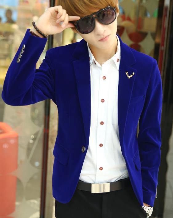 Mens brand blazer jacket Male clothing factory blazer masculino red velvet