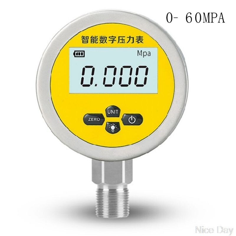 Digitale Hydraulische Manometer 0-60MPa 5 Einheiten 3.15 "Zifferblatt für Luft Kompressor GXMD