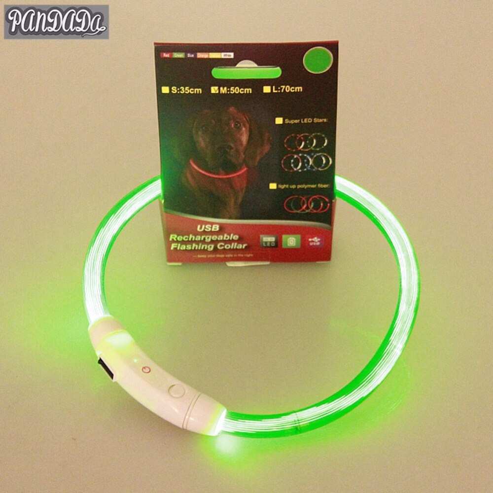 Hondenhalsband led hondenhalsband licht gloeiend in het donker knipperende halsband