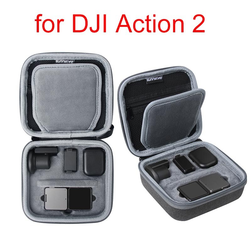 Opbergtas Voor Action 2 Draagbare Case Pu Waterdichte Schokdemper Tas Filter Onderdelen Box Voor Dji Action 2 camera