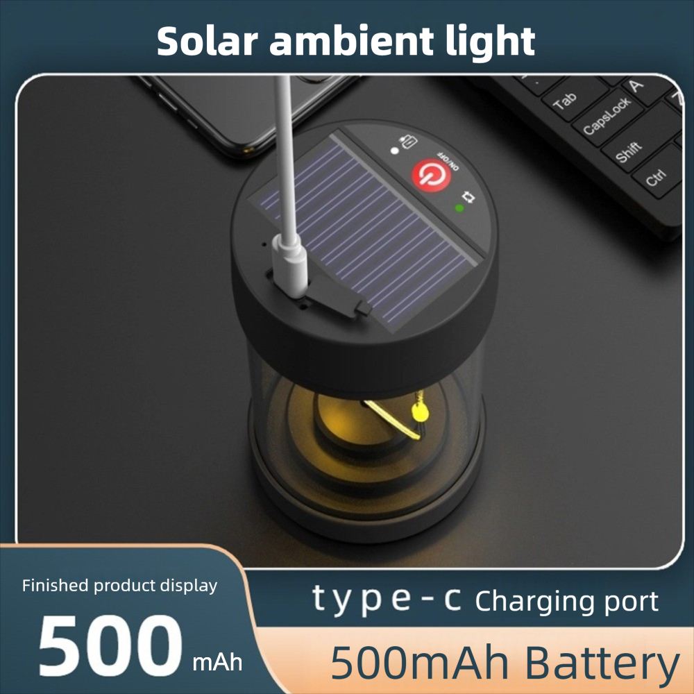 Tentverlichting op zonne-energie Campinglamp LED-nachtlampje op zonne-energie Omgevingslantaarn Oplaadbaar 5-modi Buitenbruiloften Vakantietuin ﻿