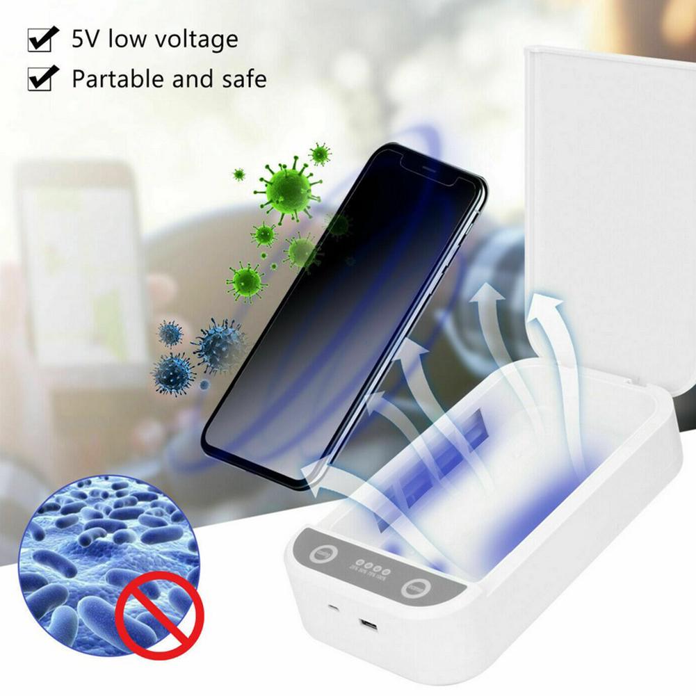 Multifunktionale uv-handyreinigungsbox mit usb-ladefunktion und aromatherapie für ios- und android-handys, zahnbürste und uhr