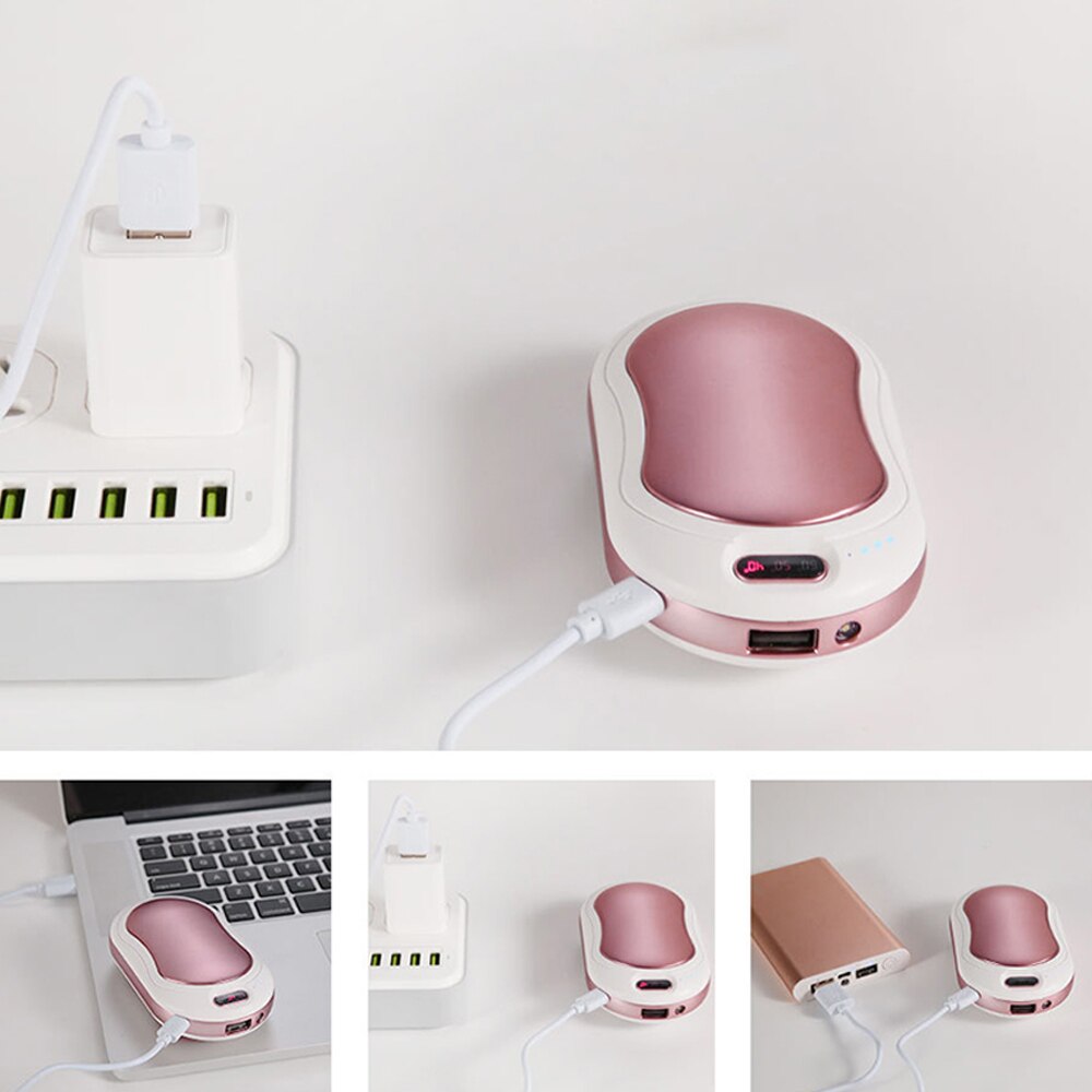 Calentador para manos 10000 mAh Mini calentador de manos carga USB portátil de larga duración banco de energía invierno cuerpo práctico calentador de manos