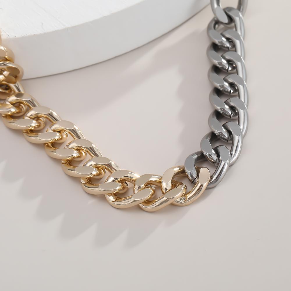 SHIXIN Hüfte hüpfen Dicke Kurze Halsband Halskette für Frauen/Männer Egirl Kragen kubanisch Verknüpfung Kette Halskette klobig Nacken schmuck Collier