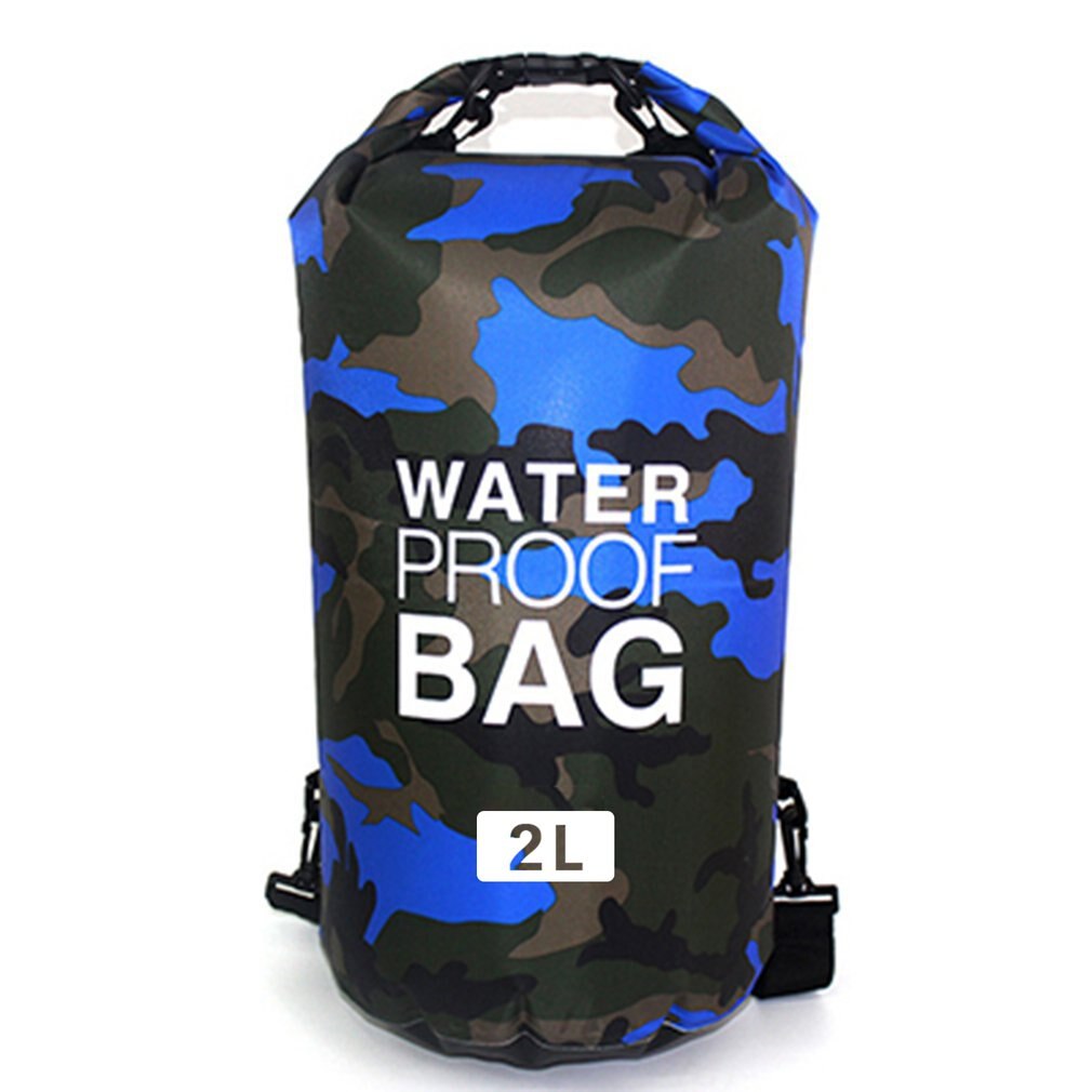 Bolsa de camuflaje para exteriores, portátil, para Rafting, buceo, bolsa de PVC, impermeable, plegable, bolsa de almacenamiento para natación, para senderismo en Río: Royal blue 2L