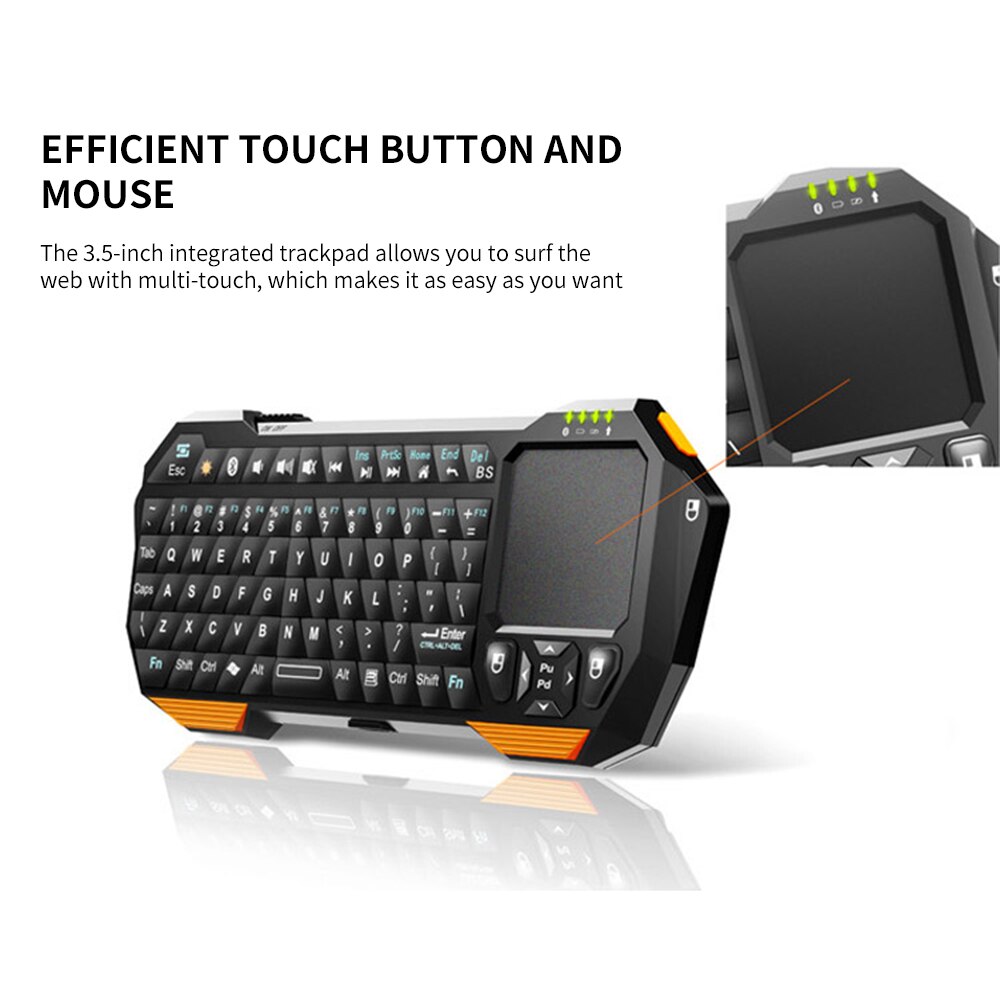 Mini Keyboard Wireless Bluetooth Keyboard With Touchpad For Smart Phone Projector Tablet PC Game Console Rechargeable