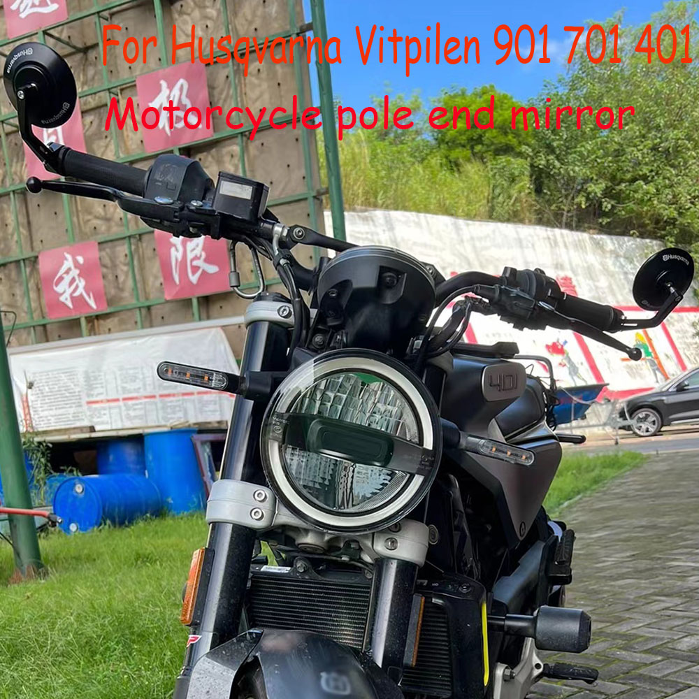 Espelho Lateral Retrovisor para Motociclos, Guiador, Retrovisor, CNC, Alumínio, Husqvarna, Svartpilen, Vitpilen, 401, 250, Moto Acessórios