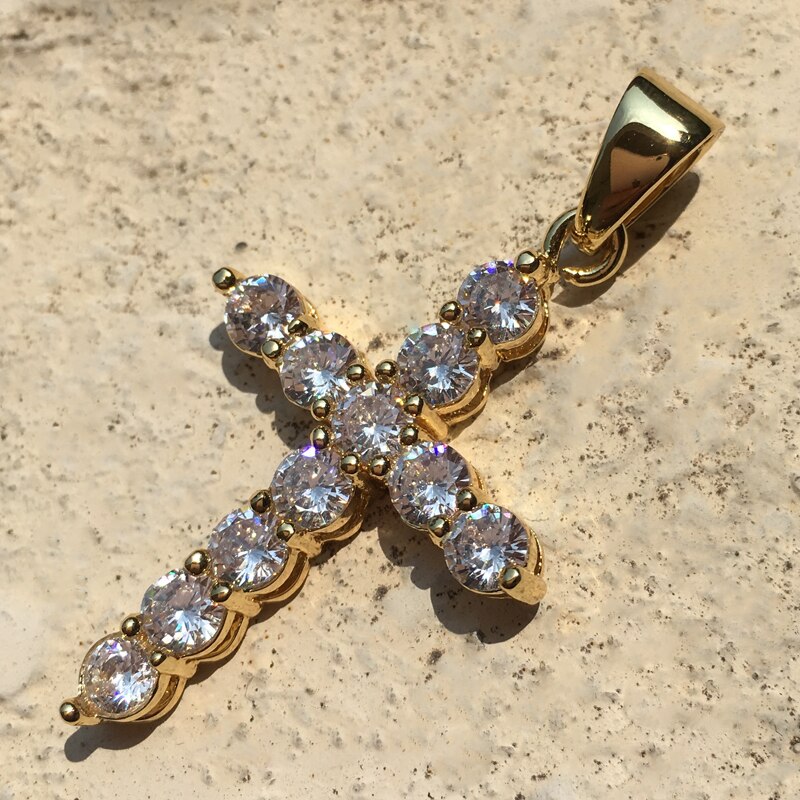 Langtidsholdbare micro pave cz buddha vedhæng halskæde guld kors hip hop smykker til mænd og kvinder jul