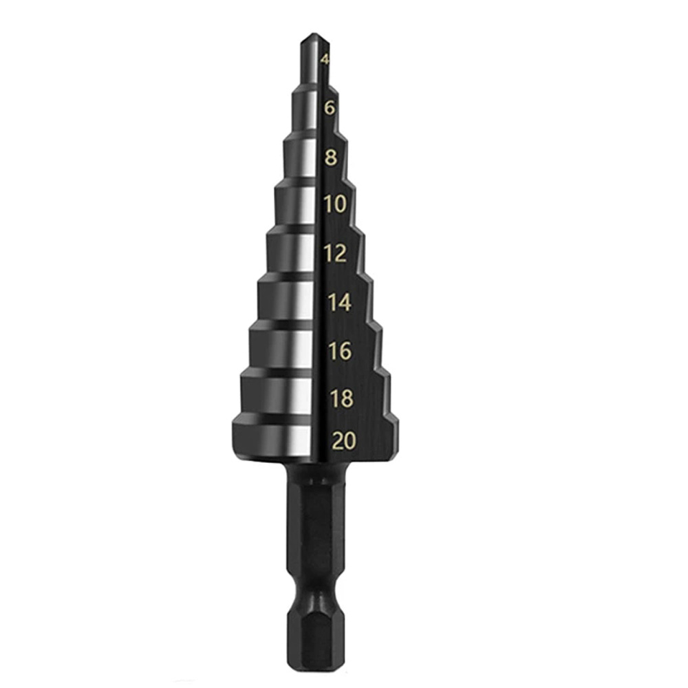 HSS stappenboorset met rechte groef, titanium gecoat hout, metaal, gatensnijder, kernboorset: Oranje