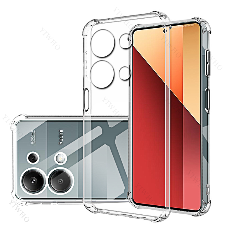 Funda suave de silicona transparente a prueba de golpes para Xioami Redmi Note 13 12 Pro 4G 12S 11 10 9 Pro Plus contraportada Redmi 13C 5G 12C 10a 10c