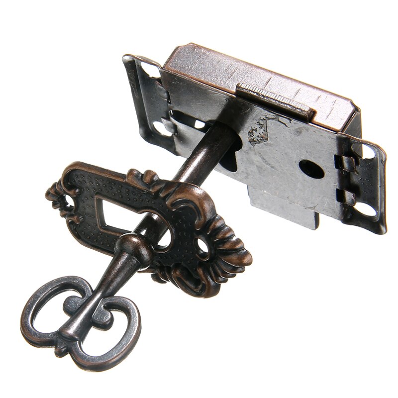 1PC Antique Lock Drawer Cabinet Cabinet Door Lock Set with Key Wardrobe Cupboard Lock for Furniture Kitchen Replacement