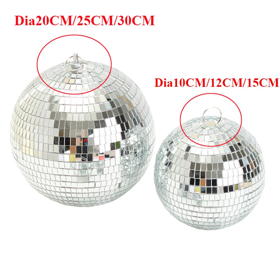 Thrisdar Dia20CM 25CM 30CM Rotating Reflection Glass Mirror Disco Ball Home Party Wedding Disco Mirror Ball Stage Light